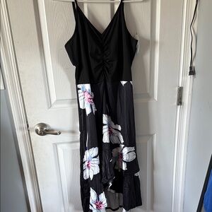 Elegant Black Floral Dress
